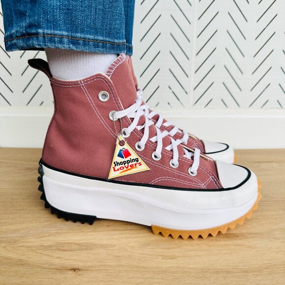 ⭐Converse Run Star Hike Hi Platform Sz 7.5 Women's Shoes Brown Sneakers A00852C⭐ - Picture 4 of 13